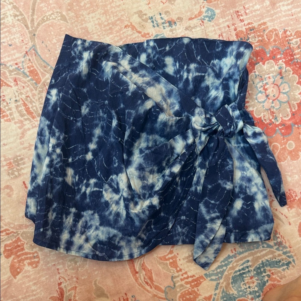 Zara Blue Tie-Dye Skirt